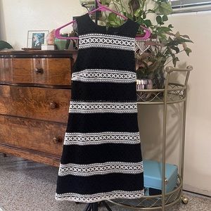 Black and white lace dress